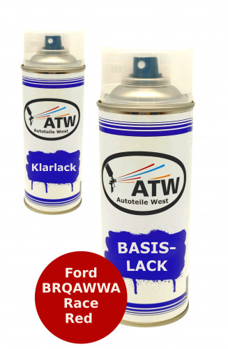 Autolack für Ford BRQAWWA Race Red +400ml Klarlack Set